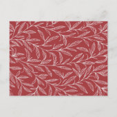 Invitation Carte Postale Mariage de couronne botanique rouge et gris (Dos)
