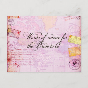 Invitation Carte Postale Mariage de destination de Fête de la mariée