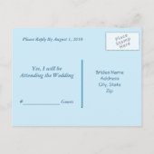 Invitation Carte Postale Mariage de plage RSVP (Dos)