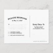 Invitation Carte Postale Mariage de plage tropicale RSVP | Chaîne de lumièr (Dos)