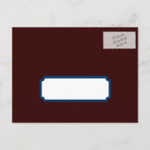 Invitation Carte Postale Mariage de plume III (Dos)