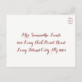 Invitation Carte Postale Mariage de Vins de Champagne RSVP Bourgogne (Dos)