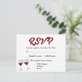 Invitation Carte Postale Mariage de Vins de Champagne RSVP Bourgogne (Debout devant)