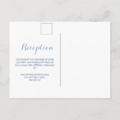 Invitation Carte Postale Mariage d'hiver aux flocons de neige en aquarelle  (Dos)