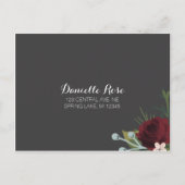 Invitation Carte Postale Mariage d'hiver rustique RSVP (Dos)