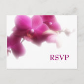 Invitation Carte Postale Mariage d'orchidées roses RSVP (Devant)