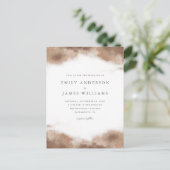 Invitation Carte Postale Mariage élégant Gold Ocean Tides (Debout devant)