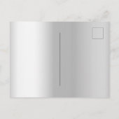 Invitation Carte Postale Mariage en marbre d'or rose argent (Dos)