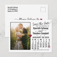 Mariage Enregistrer la date Janvier 2023 Calendrie