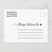 Invitation Carte Postale Mariage Enregistrer la date juillet 2024 Calendrie (Dos)