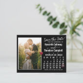 Invitation Carte Postale Mariage Enregistrer la date Mars 2023 Calendrier P (Debout devant)