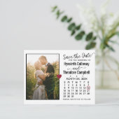 Invitation Carte Postale Mariage Enregistrer la date N'importe quel mois Ca (Debout devant)