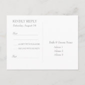 Invitation Carte Postale Mariage Fleur de printemps frais RSVP (Dos)