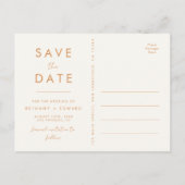 Invitation Carte Postale Mariage Fleur sauvage rustique Enregistrer la date (Dos)
