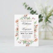 Invitation Carte Postale Mariage Floral Fruité (Debout devant)