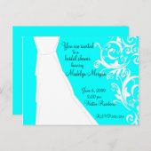 Invitation Carte Postale Mariage Gown (Devant / Derrière)