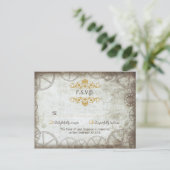 Invitation Carte Postale Mariage Industriel Vintage Steampunk (Debout devant)