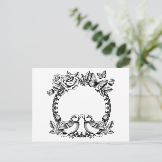 Invitation Carte Postale Mariage Inséparable (Debout devant)