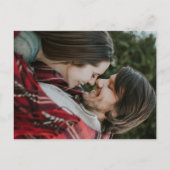 Invitation Carte Postale Mariage minimaliste Bleu poussiéreux Photo Enregis (Dos)