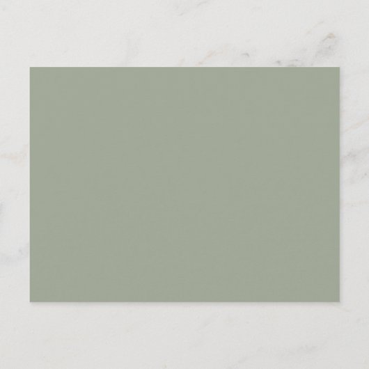 Invitation Carte Postale Mariage minimum Pastel Rose & Sage Green Branches (Dos)