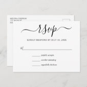 Invitation Carte Postale Mariage moderne simple RSVP (Devant / Derrière)