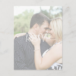 Invitation Carte Postale Mariage personnalisé RSVP avec photo