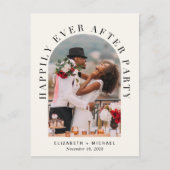 Invitation Carte Postale Mariage Photo Arche de la Fête de Bonheur Éternel (Devant)