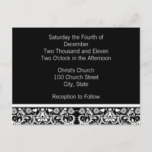 Invitation Carte Postale Mariage photo Enregistrer la date (Dos)