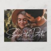 Invitation Carte Postale Mariage photo moderne simple et élégant (Devant)