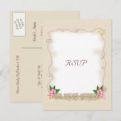 Invitation Carte Postale Mariage plage RSVP (Devant / Derrière)