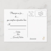 Invitation Carte Postale Mariage R.S.V.P. (Dos)