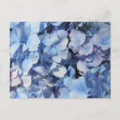 Invitation Carte Postale Mariage RSVP Blue Hydrangea (Devant)