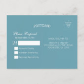 Invitation Carte Postale Mariage RSVP Répondre Dentelles Tournesols et lumi (Dos)