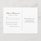 Invitation Carte Postale Mariage rustique Eucalyptus Verdure RSVP (Dos)