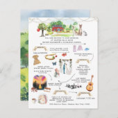 Invitation Carte Postale Mariage Week-end Ashton Hills Itinéraire Invitatio (Devant / Derrière)