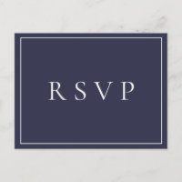 Marine Blue Botanical Wedding RSVP Song Request