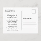 Invitation Carte Postale Mascarade vert | Mardi Gras Noël (Dos)