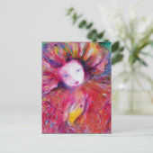 INVITATION CARTE POSTALE MASQUE EN ROUGE (Debout devant)