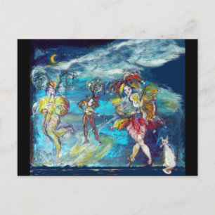 INVITATION CARTE POSTALE MASQUÉRADE NUIT DANSE ET MUSIQUE