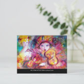 Invitation Carte Postale Masques de masquerade vénitienne ARLECCHINO ET COL (Debout devant)