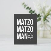 Invitation Carte Postale Matzo Matzo Man Hanoukka juif (Debout devant)