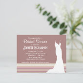 Invitation Carte Postale Mauve Mignonne, Brown (Debout devant)