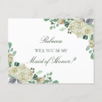 Megan Greenery Maid of Honor Bridesmaid Propositio