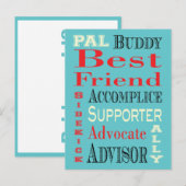 Invitation Carte Postale Meilleur Ami (Devant / Derrière)
