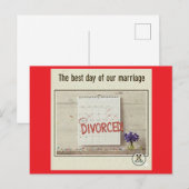 Invitation Carte Postale Meilleur Jour - Divorcé ! (Devant / Derrière)