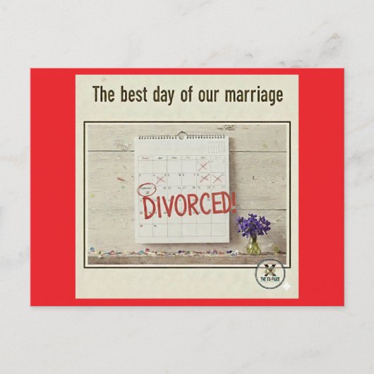 Invitation Carte Postale Meilleur Jour - Divorcé ! (Devant)