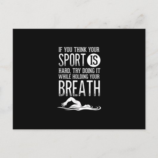 Invitation Carte Postale Mens Swimmer Swimming Sport Practice (Devant)