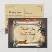 Invitation Carte Postale Merci de coucher de soleil Safari Afrique (Devant / Derrière)