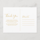 Invitation Carte Postale Merci funéraire | Roses blanches roses (Dos)