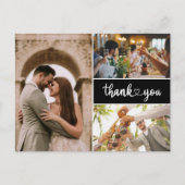 Invitation Carte Postale Merci simple Mariage photo (Devant)